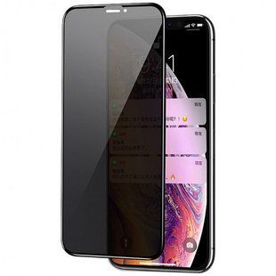 Защитное стекло Privacy 5D (тех.пак) для Apple iPhone 11 / XR (6.1") Черный