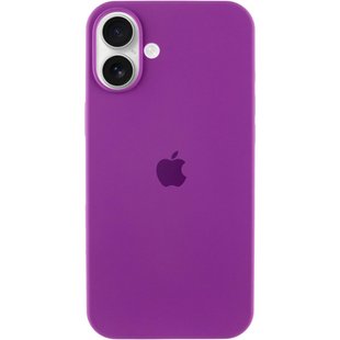 Чехол Silicone Case Full Protective (AA) для Apple iPhone 16 (6.1") Фиолетовый / Grape