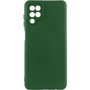 Чехол TPU GETMAN Liquid Silk Full Camera для Samsung Galaxy A12 Зеленый / Dark green