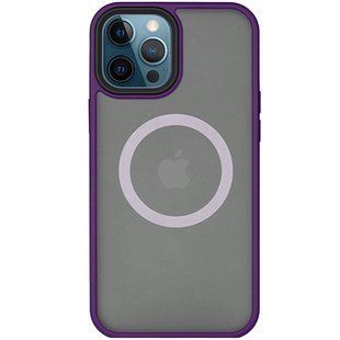 TPU+PC чохол Metal Buttons with Magnetic Fit для Apple iPhone 13 Pro Max (6.7") Темно-фіолетовий / Dark Purple