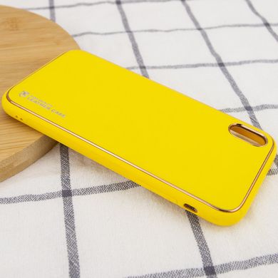 Шкіряний чохол Xshield для Apple iPhone X / XS (5.8") Жовтий / Yellow