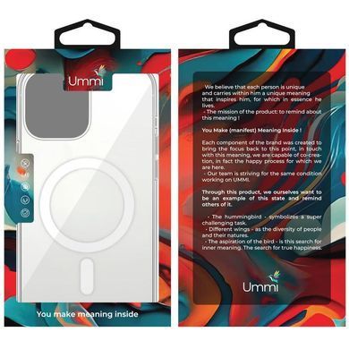 Чехол Ummi transparent with Magnetic Fit для Apple iPhone 13 (6.1") Clear