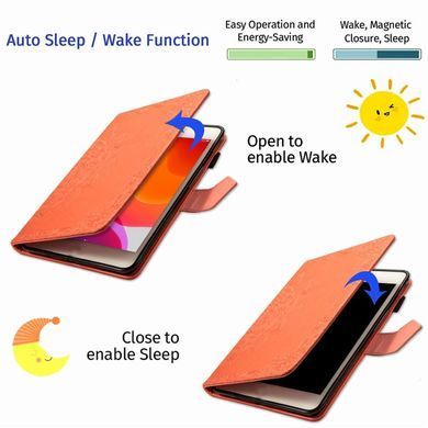 Шкіряний чохол Art Case з візитницею для Samsung Galaxy Tab S7+ Помаранчевий