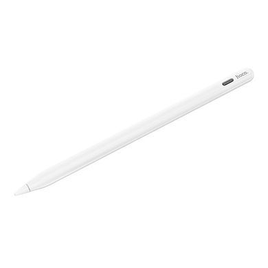 Уцінка Стілус Hoco GM112 Intelligent anti-lost active capacitive pen with digital display for iPad Відкрита упаковка / White