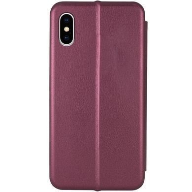 Кожаный чехол-книжка Classy для Apple iPhone X / XS (5.8") Бордовый
