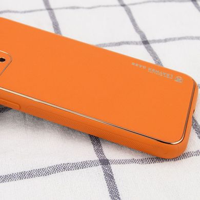 Шкіряний чохол Xshield для Apple iPhone 12 (6.1") Помаранчевий / Apricot
