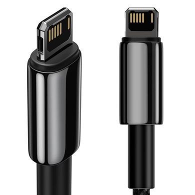 Дата кабель Baseus Tungsten Gold USB to Lightning Cable 2.4A (2m) (CALWJ-A0) Black