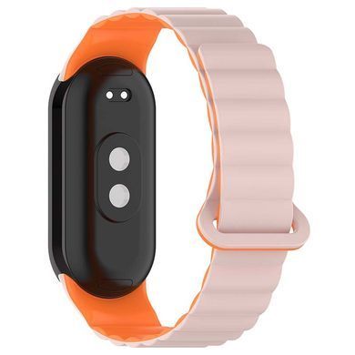 Ремешок Dual-color Magnetic для Xiaomi Mi Band 9/8/10 Light Pink / Orange