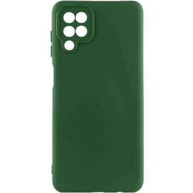 Чехол TPU GETMAN Liquid Silk Full Camera для Samsung Galaxy A12 Зеленый / Dark green
