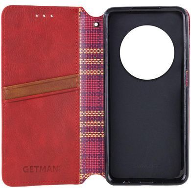 Шкіряний чохол книжка GETMAN Cubic (PU) для Xiaomi Redmi 14C / Poco C75 Червоний