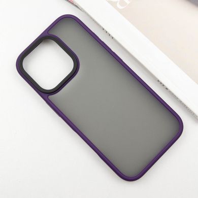 TPU+PC чехол Metal Buttons для Apple iPhone 16 Pro (6.3") Темно-Фиолетовый