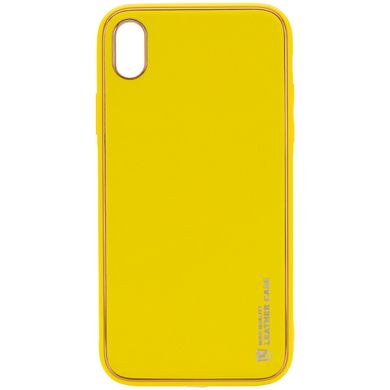 Шкіряний чохол Xshield для Apple iPhone X / XS (5.8") Жовтий / Yellow