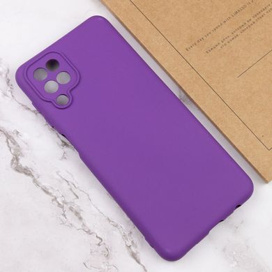 Чохол TPU GETMAN Liquid Silk Full Camera для Samsung Galaxy A12 Фіолетовий / Purple