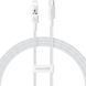 Дата кабель Baseus Gem Fast Charging Type-C to Lightning 20W (2m) (P10373001211-01) Moon White