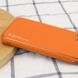 Кожаный чехол Xshield для Apple iPhone 12 (6.1") Оранжевый / Apricot фото 3