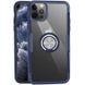 TPU+PC чехол Deen CrystalRing for Magnet (opp) для Apple iPhone 12 Pro / 12 (6.1") Бесцветный / Темно-синий фото 1