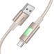 Дата кабель Hoco U144 New USB to Type-C 3A (1.2m) Gold фото 4