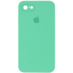 Чохол Silicone Case Square Full Camera Protective (AA) для Apple iPhone 7 / 8 / SE (2020) (4.7") Зелений / Spearmint