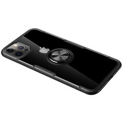 TPU+PC чохол Deen CrystalRing for Magnet (opp) для Apple iPhone 12 Pro / 12 (6.1") Безбарвний / Чорний