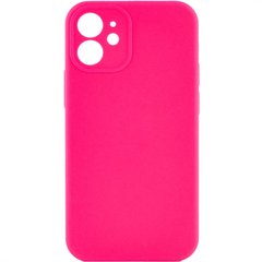 Чохол Silicone Case Full Camera Protective (AA) NO LOGO для Apple iPhone 12 (6.1") Рожевий / Barbie pink