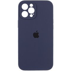 Чехол Silicone Case Full Camera Protective (AA) для Apple iPhone 12 Pro Max (6.7") Темно-синий / Midnight blue