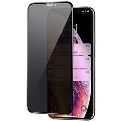 Захисне скло Privacy 5D (full glue) (тех.пак) для Apple iPhone 11 / XR (6.1") Чорний
