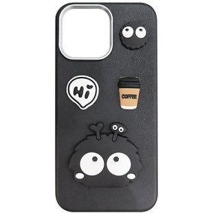 Чехол TPU Leather Toys для Apple iPhone 16 Pro (6.3") Monster / Black