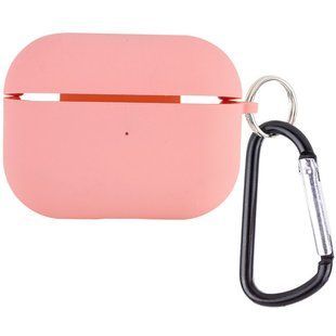 Силіконовий футляр з мікрофіброю для навушників Airpods 4 Рожевий / Pink