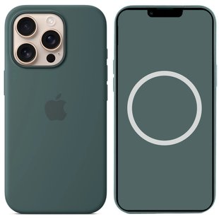 Уценка Чехол Silicone case (AAA) full with Magsafe and Animation для Apple iPhone 16 Pro (6.3") Вскрытая упаковка / Lake Green