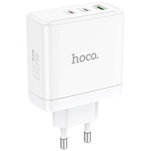 МЗП Hoco N30 Glory PD65W+QC3.0 (1USB-A/2C) White