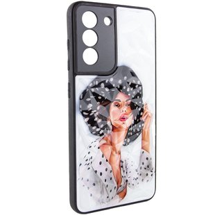 TPU+PC чехол Prisma Ladies для Samsung Galaxy S22 Girl in a hat