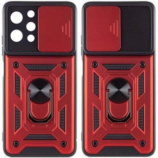 Чехол Ummi Camshield Serge Ring для Xiaomi Redmi 12 / Poco M6 Pro 5G Красный