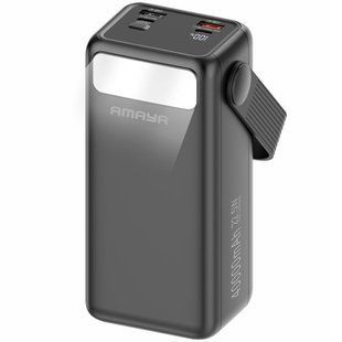 Портативний ЗП Power Bank Amaya APB-40 22.5W flashlight with cable 40000 mAh Black