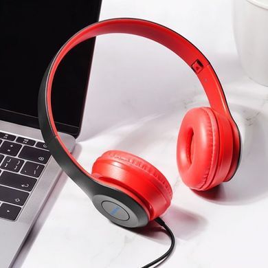 Накладные наушники Borofone BO5 (3.5mm/1.2m) Красный