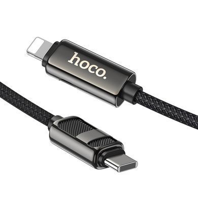 Уценка Дата кабель Hoco U137 Line with display Type-C to Lightning 27W (1.2m) Поврежденная упаковка / Black