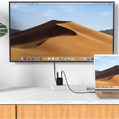 МЗП Acefast A17 PD65W GaN (1USB-A/1C/1HDMI) + кабель Type-C to Type-C Black