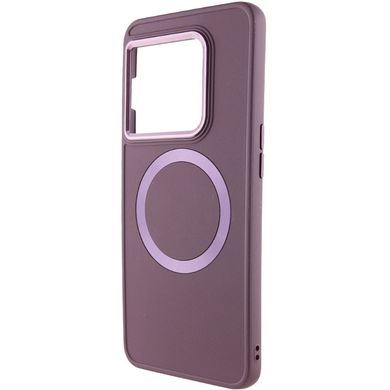 TPU чехол Bonbon Metal Style with MagSafe для OnePlus 10 Pro Бордовый / Plum