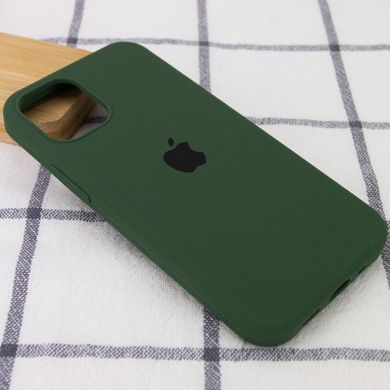 Уценка Чехол Silicone Case Full Protective (AA) для Apple iPhone 12 Pro Max (6.7") Дефект упаковки / Зеленый / Army green