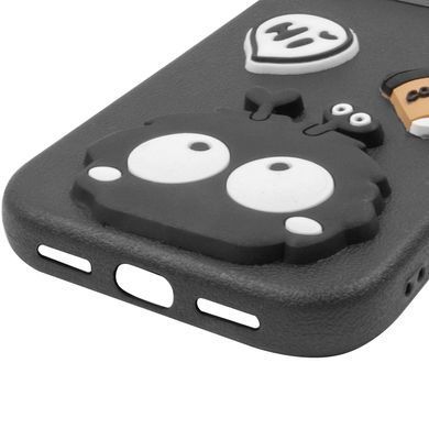 Чехол TPU Leather Toys для Apple iPhone 16 Pro (6.3") Monster / Black