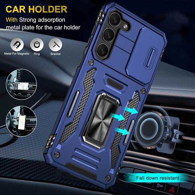 Ударопрочный чехол Camshield Army Ring для Samsung Galaxy S21+ Синий / Navy