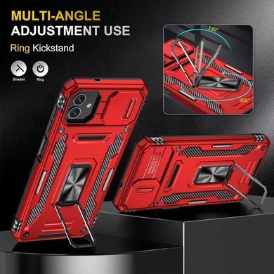 Ударопрочный чехол Camshield Army Ring для Samsung Galaxy A06 Красный / Red