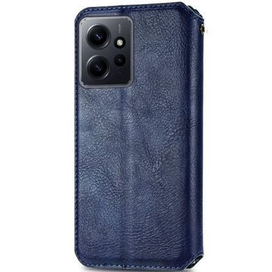 Кожаный чехол-книжка GETMAN Cubic (PU) для Xiaomi Redmi Note 12 4G Синий