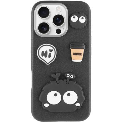 Чехол TPU Leather Toys для Apple iPhone 16 Pro (6.3") Monster / Black
