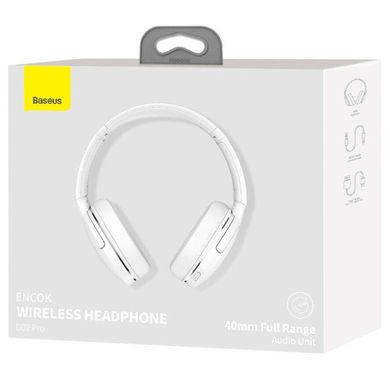 Накладні бездротові навушники Baseus Encok Wireless headphone D02 Pro (NGTD01030) White