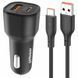 Уценка АЗУ Amaya ACC-06 PD30W+QC3.0 total 48W (1USB-A/1C) + кабель USB to Type-C Поврежденная упаковка / Black фото 1