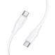 Дата кабель Hoco X124 Bien silicone Type-C to Type-C 60W (1m) White фото 2