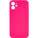 Чехол Silicone Case Full Camera Protective (AA) NO LOGO для Apple iPhone 12 (6.1") Розовый / Barbie pink