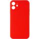 Силиконовый чехол Candy Full Camera для Apple iPhone 12 (6.1") Красный / Red фото 1