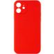 Силиконовый чехол Candy Full Camera для Apple iPhone 12 (6.1") Красный / Red