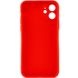 Силиконовый чехол Candy Full Camera для Apple iPhone 12 (6.1") Красный / Red фото 2